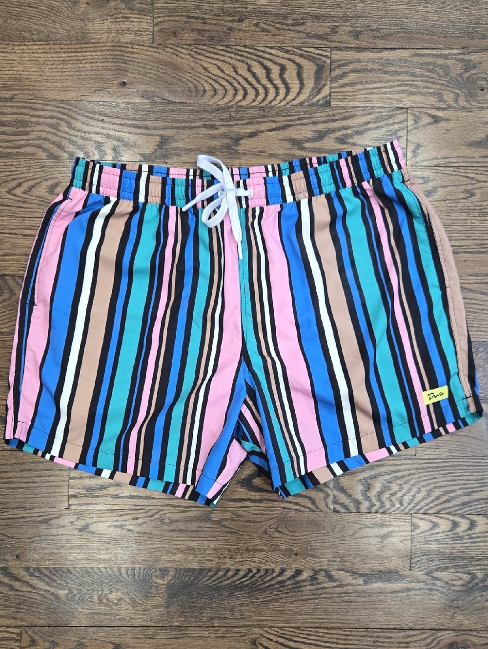 Duvin Beach Dweller Swim Shorts Men's 2XL Multicolor Stripe Volley Trunks